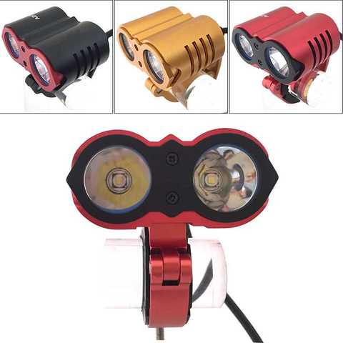 WasaFire – lumière de vélo de montagne 2x XM-L T6 LED, torche avant de vélo 7000lm, lampe torche étanche ► Photo 1/6