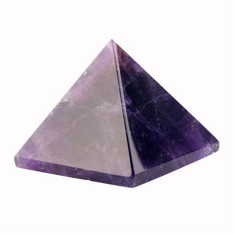 Assorties 40mm Pyramide Noir Obsidienne Fluorite rose quartz Naturel Pierre Sculpté Point Chakra Guérison Reiki Cristal poche Gratuit ► Photo 1/6