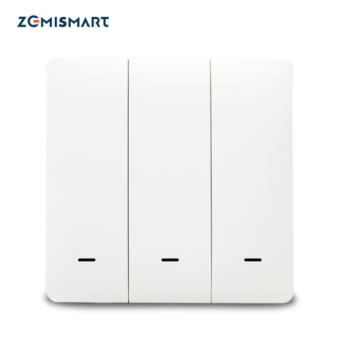 Zemismart – commande WiFi Push Swicth Smart Life, un, deux, trois Gangs, 110v, 220v, minuterie ► Photo 1/6