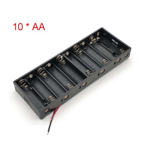 AA taille puissance batterie mallette de rangement support de la boîte conduit avec 10 fentes conteneur sac bricolage Standard Batteries charge DC15V ► Photo 1/4