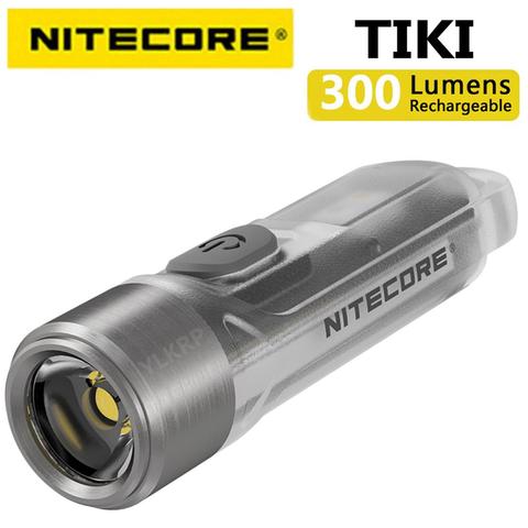 100% Original NITECORE TIKI GITD TIKI LE 300 Lumens MINI futuriste porte-clés lumière USB Rechargeable ► Photo 1/6