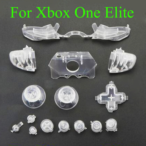 YuXi – Kit complet de boutons de déclenchement pour Xbox One Elite, Kit de remplacement, boutons de pare-chocs, Transparent ► Photo 1/2