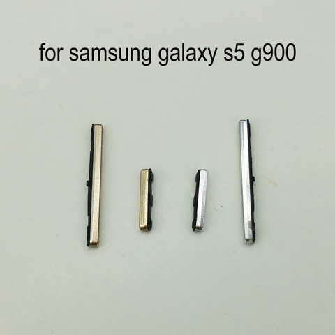 Pour Samsung Galaxy S5 G900F G900H G900I G900 i9600 G900FD G900MD boîtier de téléphone Volume bouton d'alimentation sur la clé latérale or ► Photo 1/1