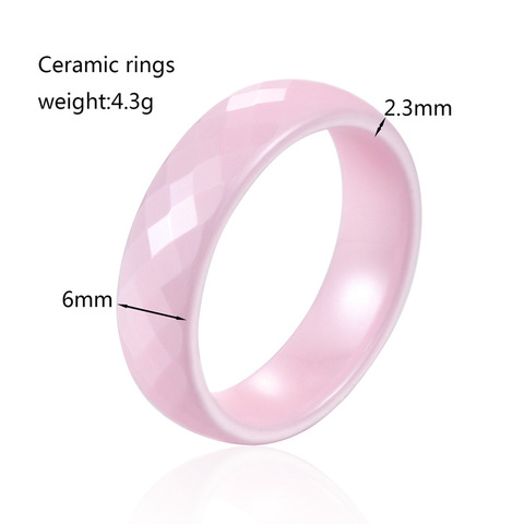 Eamti 4/6mm rose bague en céramique pour femme coupe à la main Top qualité bijoux sans rayures unisexe anneaux sans allergie noir blanc ► Photo 1/5