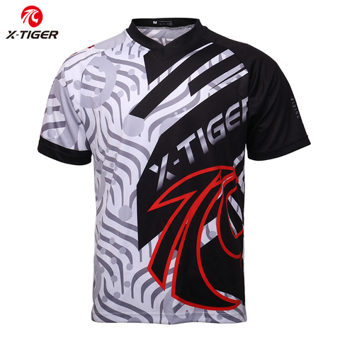 X-tiger – maillot de vélo de descente à manches courtes, maillot de Motocross de course tenue de sport ► Photo 1/6