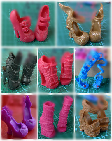 Chaussures à talons hauts pour enfants, chaussures de poupée Monster High School, bottes à talons hauts ► Photo 1/1