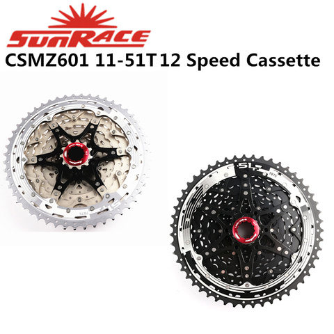 SunRace CSMZ903 CSMZ901 CSMZ601 11-51T Cassette 12 vitesses 51T volant d'inertie 12 S A7075 pignon Compatible avec Shimano SRAM 12 s ► Photo 1/5