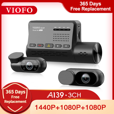 VIOFO A139 voiture DVR 3 canaux Dash Cam avec GPS intégré Wifi Sony capteur vue arrière voiture caméra IR intérieur enregistreur vidéo 1080P ► Photo 1/1