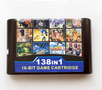 Cartouche de jeu 16 bit pour SEGA GENESIS MegaDrive, 138-en-1, pour consoles PAL et NTSC, tendance ► Photo 1/3