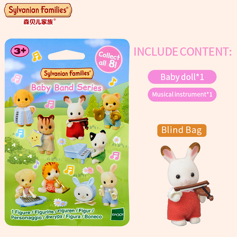 Sylvanian family Baby Band Series 4cm, Mini figurine avec Instrument de musique, emballage unique aléatoire, sac aveugle ► Photo 1/4