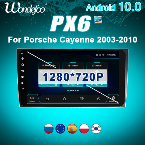 2 Din Android 8.0 RAM 4G Voiture GPS pour Porsche Cayenne radio Navigation multimédia écran stéréo AUDIO AUCUN DVD lecteur/Android 7.1 ► Photo 1/6