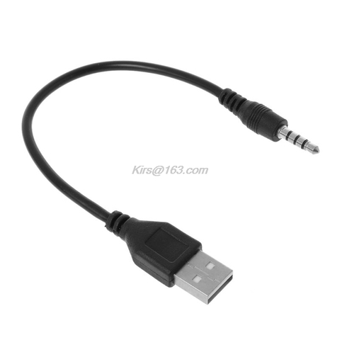 USB 2.0 à 3.5MM Audio prise Aux mâle à mâle adaptateur de prise de courant convertisseur câble de données pour Mini haut-parleur ► Photo 1/6