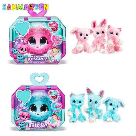 Peluche Surprise Luvse, peluche pour enfants, jouets de bain, chien, chat, lapin, en points d'animaux, Surprise, cadeaux de noël ► Photo 1/6