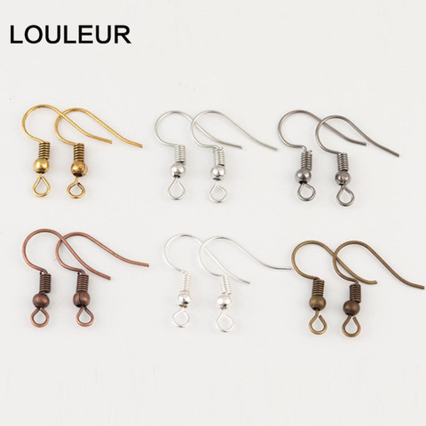 100 pcs/lot oreille crochet bricolage boucle d'oreille résultats boucles d'oreilles fermoirs crochets raccords bricolage bijoux fabrication accessoires fer crochet Earwire bijoux ► Photo 1/6