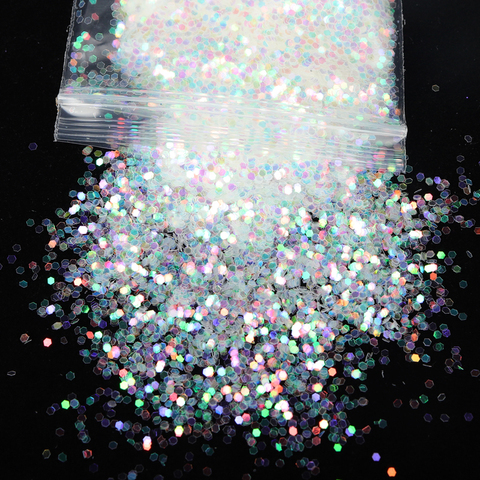 10 g/sac paillettes d'ongle poudre paillettes ongles flocons poussière scintillante 0.2mm paillettes Chrome Pigment vernis manucure Nail Art décorations ► Photo 1/6