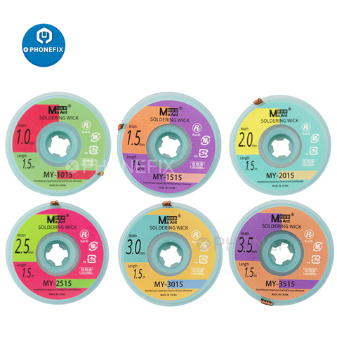 Mèches de soudure à faible résidu MaAnt pour téléphone PCB BGA dessouder tresse dissolvant de soudure fil de cuivre outils de réparation de téléphone ► Photo 1/6