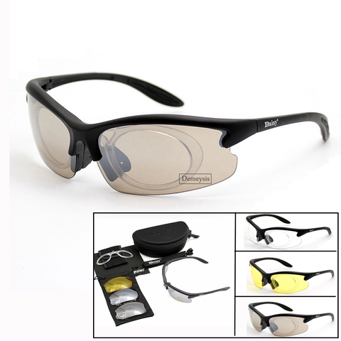 Lunettes de sécurité tactiques avec 4 lentilles interchangeables, Protection UV, militaire, pour la chasse, Airsoft, tir, randonnée ► Photo 1/1