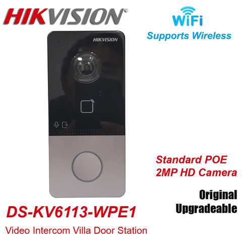 Hikvision – visiophone sans fil Standard POE HD 2MP, interphone vidéo en plastique, wi-fi, sonnette pour porte de Villa ► Photo 1/3