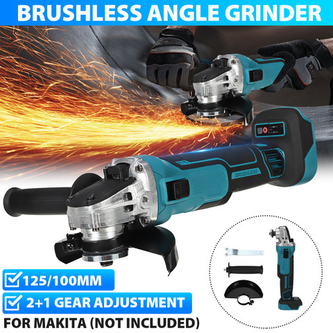 Mise à niveau 800W 100mm/125mm 3 vitesses sans brosse meuleuse d'angle sans fil pour Makita batterie bricolage outil électrique Machine de découpe polisseuse ► Photo 1/6