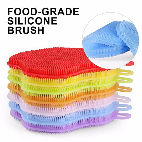 Accessoires de cuisine multifonction fruits Silicone brosse caboteur Gadgets tomate pomme de terre nettoyage lavage outils Mutfak Aksesuarlari ► Photo 1/6