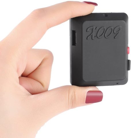 X009 Mini localisateur GSM avec moniteur de caméra suivi vidéo en temps réel et écoute traqueur GPS avec bouton SOS noir ► Photo 1/6