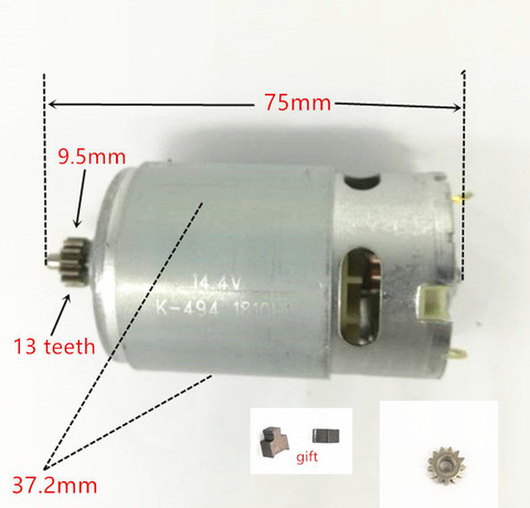 13 Dents 13 Dents Motor 14.4 V Remplacer pour BOSCH GSR14.4-2-LI PSR14.4LI-2 2 609 199 253 PSR1440LI-2 PSB1440LI-2 Forage moteur moteur ► Photo 1/4