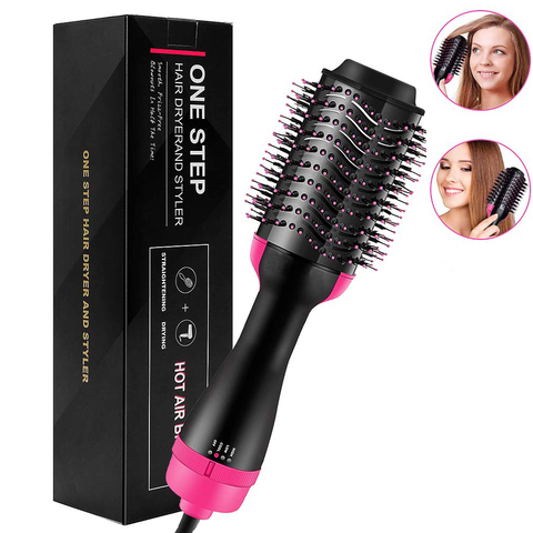 Une étape sèche-cheveux et Volumizer 1000W rotatif brosse à Air chaud professionnel sèche-cheveux peigne brosse électrique Ion sèche-cheveux brosse ► Photo 1/6