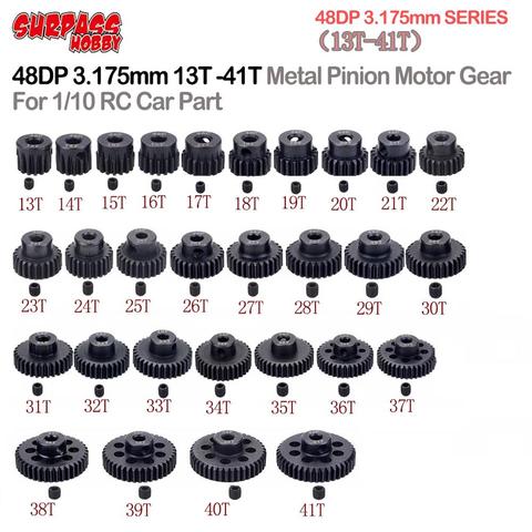 SURPASS HOBBY – engrenage de moteur à pignon métallique, 1 pièce, 48dp, 3.175mm, 13T-41T, pour voiture RC 1/10 ► Photo 1/6