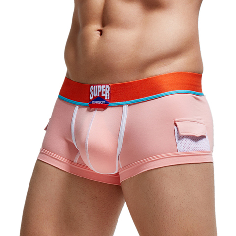 SUPERBODY hommes sous-vêtements boxeurs coton caleçons haute qualité solide taille basse U convexe hommes Boxer Shorts nouveau ► Photo 1/6