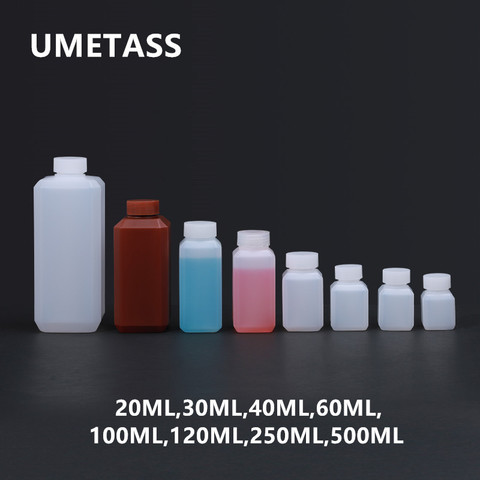 UMETASS vide bouteille en plastique avec couvercle de qualité alimentaire récipient cosmétique voyage bouteille rechargeable 20ml/30ml/40ml/100ml/250m/500ml ► Photo 1/6