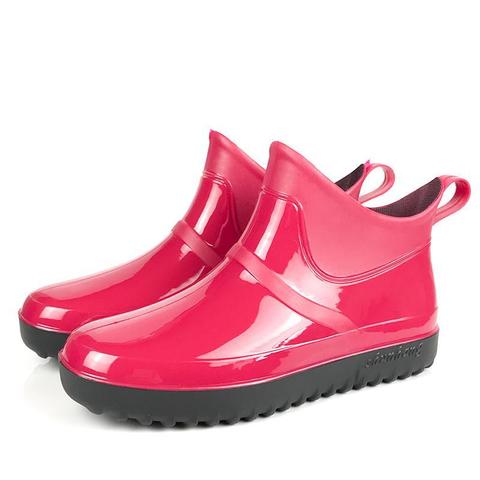 Chaussures d'eau pour femmes, bottines de pluie en Pvc, couleur unie, à la mode, 2022 ► Photo 1/5