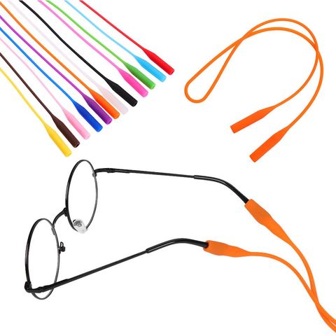 1 pièce sangle élastique en Silicone pour lunettes | Couleur bonbon, lanières pour lunettes, lunettes, chaîne sport antidérapante String pour lunettes, cordes, porte-cordon ► Photo 1/6