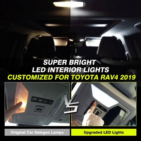 Voiture blanc LED intérieur mise à niveau lampe ampoule Kit pour Toyota RAV4 2022 ► Photo 1/6