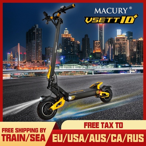 VSETT 10 + 10 pouces tout-terrain Scooter électrique vdécan10 + amélioré zéro 10X Hoverboard Double entraînement 60V 2800W Double moteur vtick MACURY ► Photo 1/6