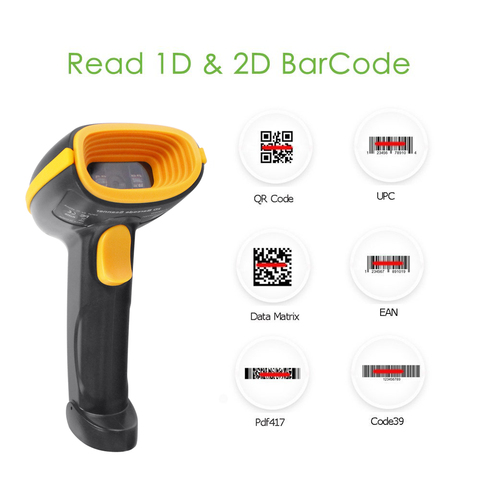 Scanner de codes à barres 2D H1 H1W H2 H2WB lecteur de codes à barres sans fil filaire lecteur de codes à barres bluetooth usb pour Terminal de point de vente d'inventaire ► Photo 1/6