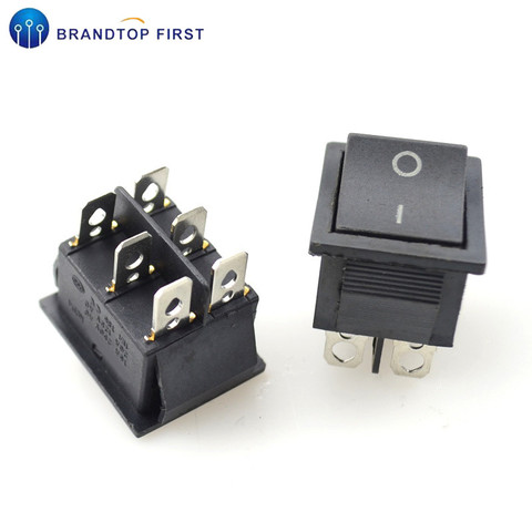Interrupteur à bascule à réinitialisation automatique, 2Positions, 6 pieds, pour bateau, 31x25mm, KCD4 15A 250V ~ 20A 125V ► Photo 1/6