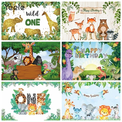 Yeele Jungle Safari sauvage un 1st anniversaire bébé douche nouveau-né personnalisé Portrait arrière-plans photographiques photographie décors ► Photo 1/5