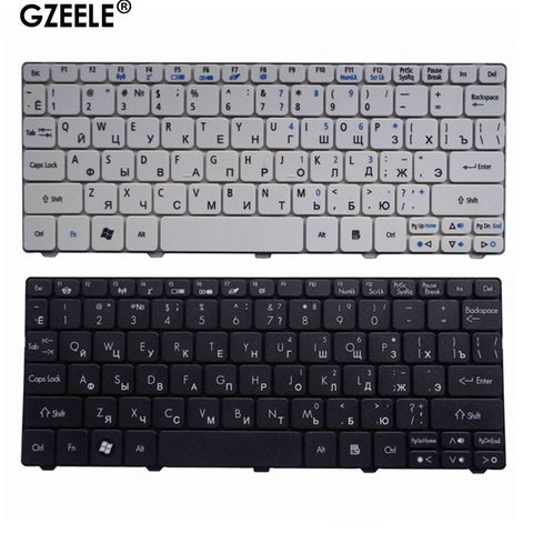 RU clavier russe pour ordinateur portable, pour Acer Packard Bell Dot SPT 723 SE SE2 SE3 SC PAV80, noir blanc, pièce de rechange ► Photo 1/6