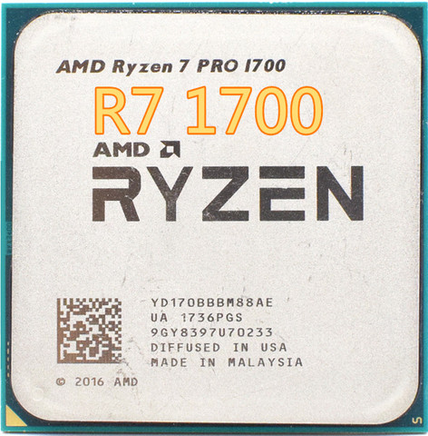 AMD Ryzen 7 PRO 1700 R7 PRO 1700 3.0GHz huit cœurs seize fils processeur d'unité centrale 65W YD170BBBM88AE Socket AM4 ► Photo 1/1