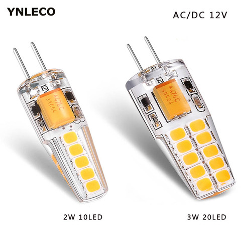 Lampe halogène, ampoule G4 LED 12V DC 2W 3W, lampe G4 LED, ampoule 10led 20led, faisceau d'angle, 2835SMD remplace une lampe halogène 20W 30W ► Photo 1/6