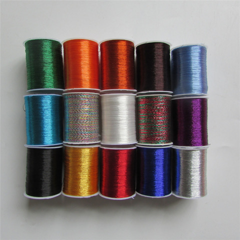 14 genre de couleur en métal sélectionnez broderie fil à coudre machine fil DIY vêtements taie d'oreiller drap de lit 1 pcs vente ► Photo 1/1