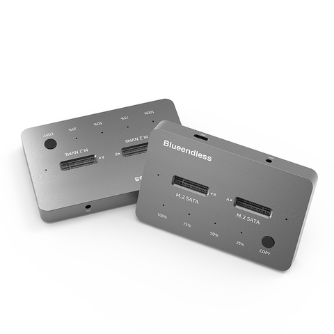 Double baie boîtier ssd usb c m2 ssd boîtier externe ssd m2 NVME/NGFF boîtier ssd type C SSD disque dur station d'accueil fonction clone ► Photo 1/1