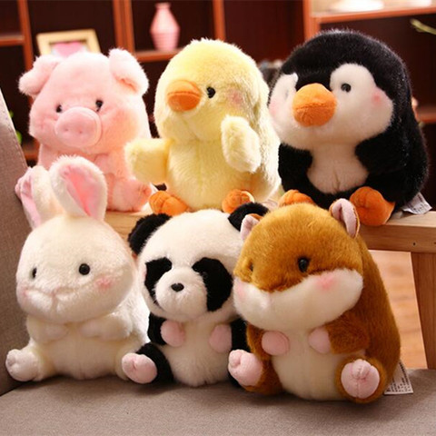 Peluche panda lapin hamster pingouin en peluche peluche simulation animal doux poupée cochon en peluche balle enfants petite taille jouet ► Photo 1/6