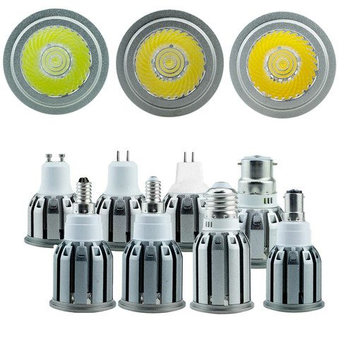 7W 9W 12W E27 E12 E14 B22 B15 Dimmable PROJECTEURS LED COB Spot Ampoules Maison Lumineuse Lampes GU10 GU5.3 110V 220V C36 EN ALUMINIUM ► Photo 1/6