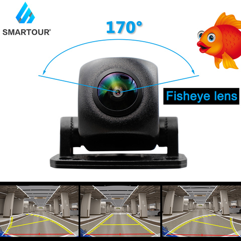 Smartour HD 1080P Fisheye lentille voiture recul caméra de recul trajectoire dynamique ligne de stationnement véhicule Parking piste caméra ► Photo 1/6