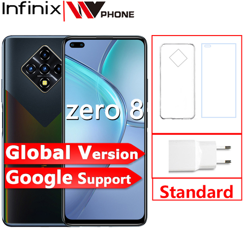 Nouvelle Version mondiale Infinix Zero 8 8GB 128GB téléphone intelligent 64MP Quad caméra 6.85 ''FHD 90Hz plein écran 4500mAh batterie 33W chargeur ► Photo 1/6