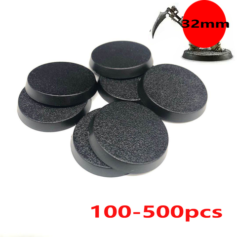 Bases rondes en plastique Miniatures de jeu 32mm pour Wargames 100/200/300/400/500 pièces ► Photo 1/1