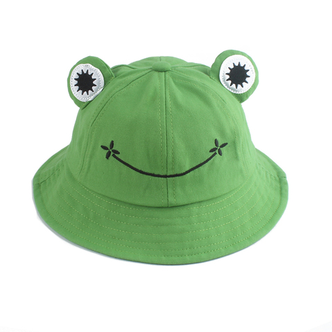 Parent-enfant dessin animé grenouille seau Chapeau Panama casquette de pêche mignon Froggy Chapeau Homme Femme Bob Chapeau en plein air soleil pêcheur Chapeau ► Photo 1/6