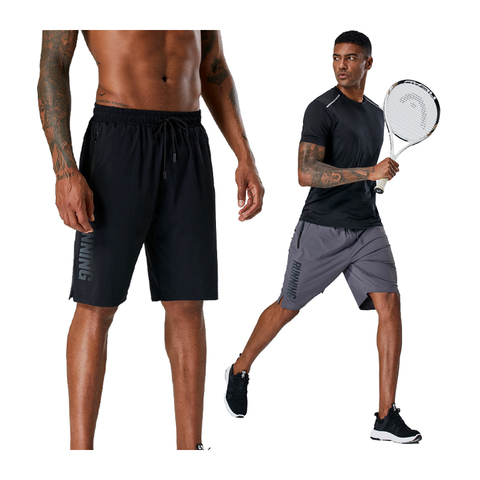 Hommes sport Shorts salle de sport solide décontracté Football Jogging respirant athlétique court taille élastique séchage rapide course entraînement Shorts ► Photo 1/6