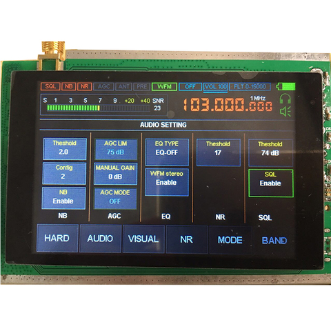 50k-200MHz SD logiciel radio DSP réduction du bruit avec 3.2 IPS LED récepteur de jambon en mode complet STM32H7 ► Photo 1/6